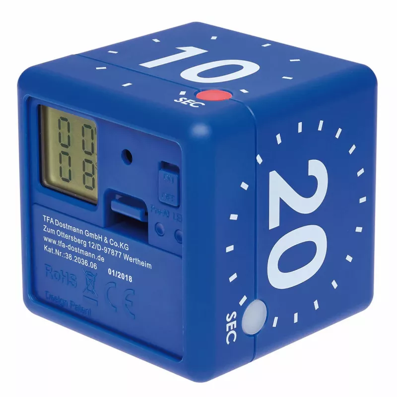 TFA Dostmann Timer CUBE digitalno kockasto časomerilo, modro 38.2036.06