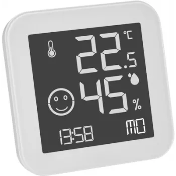 TFA Dostmann BLACK & WHITE analogni termo-higrometer, bel (30.5054.02)