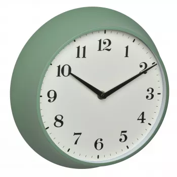 TFA Dostmann 60.3540.04 brezžična stenska ura s termometrom in higrometrom, mint zelena