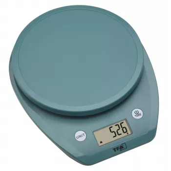 TFA Dostmann MOCHI digitalna kuhinjska tehtnica 5 kg turkizna 50.2007.20