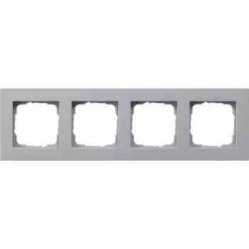 Gira E2 Flat Aluminium 4-kratni okvir za pokrov, podometni, mat, horizontalni 214255