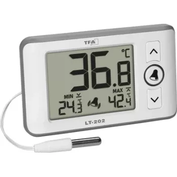 TFA Dostmann LT 202 digitalni profesionalni termometer s kabelskim senzorjem, bel 30.1052.02