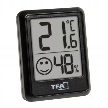 TFA Dostmann digitalni termo-higrometer črn 30.5060.01.03