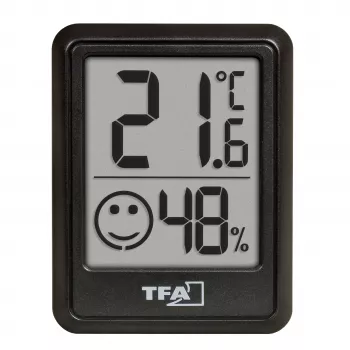 TFA Dostmann digitalni termo-higrometer črn 30.5060.01.03
