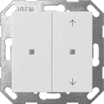 Gira KNX 2-mestno nihajno stikalo s puščicami, Pure White 517503