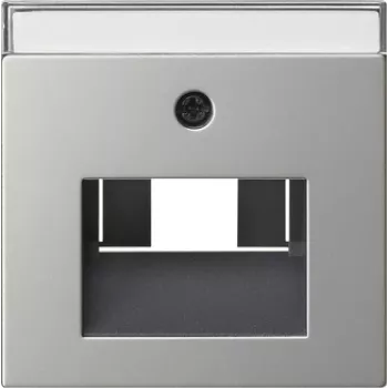 Gira System 55 pokrivna plošča za UAE/IAE in mrežne vtičnice, brušeno nerjavno jeklo 0284600
