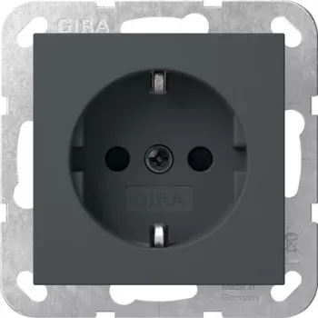 GIRA 418328 SCHUKO vtičnica z zaščito, System 55, antracit