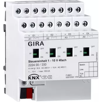 GIRA krmilna enota 222400 1-10V 4-kanalna ročna KNX (222400)