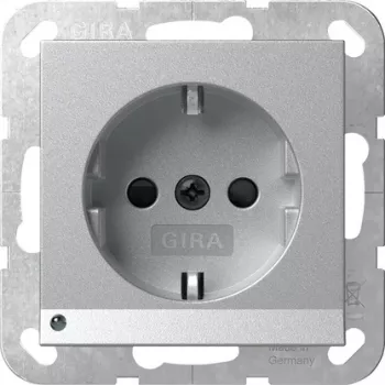 GIRA 417026 vtičnica SCHUKO z LED orientacijsko lučjo, System 55