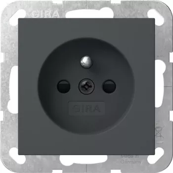Gira 448528 vtičnica SCHUKO z zaščitnim kontaktom, System 55, čisto bela