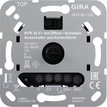 Gira sobni termostat 24 V NO/NC 247300