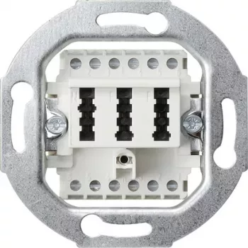 GIRA 003202 vložek TAE priključne doze, 2x6/6 NFF, čisto bel