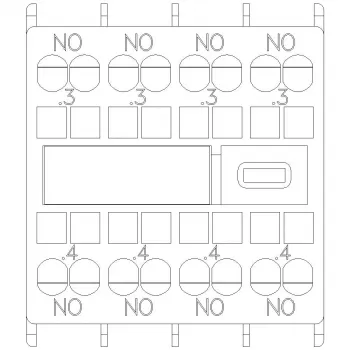 Siemens SIRIUS pomožni stikalni blok 4 NO kontakti (3RH2911-2FA40)