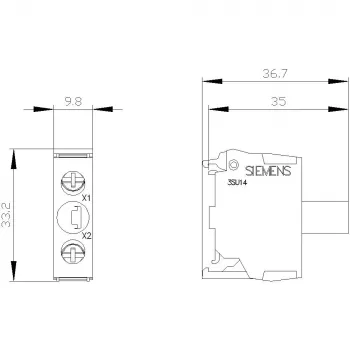 SIEMENS SIRIUS ACT LED modul z vgrajeno LED, 24V AC/DC, zelena, vijačna sponka 3SU14012BB401AA0