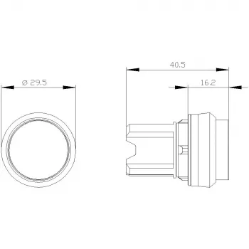 Siemens SIRIUS ACT 3SU1000-0BB20-0AA0 čelni element tipke, plastika, rdeča