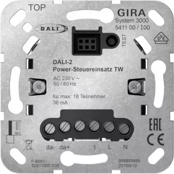 Gira System 3000 DALI-2 vložek za krmiljenje moči za Tunable White 541100