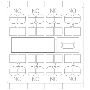Siemens SIRIUS pomožni kontaktni blok 1NO+3NC, čelna montaža, vijačne sponke, 3RH2911-2HA13
