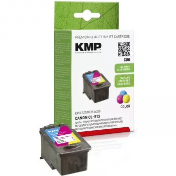 KMP C80 tri-color kartuša s črnilom (cian, magenta, rumena) - 13 ml - kompatibilna za Canon PIXMA MP230, MP252, MP258, MP272, MP280, MP282, MP495, MP499, MX360, MX410, MX420 1512.4530