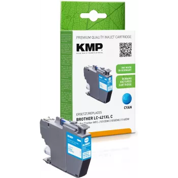 KMP obnovljena cian kartuša s črnilom za Brother MFC-J1010DW (LC421XLC, 500 strani, 7 ml) 1548,4003