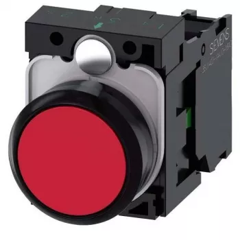 Siemens SIRIUS ACT 3SU1100-0AB20-1BA0 tipka kompletna, plastika, rdeča