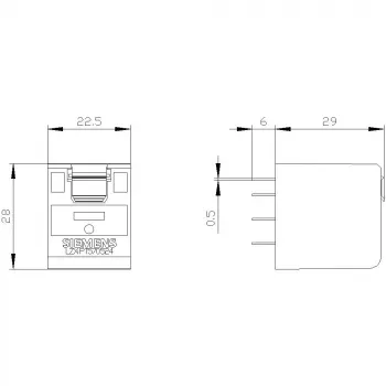 Siemens SIRIUS LZX vtični rele 24V AC, 4CO, 6A, LZX:PT570524