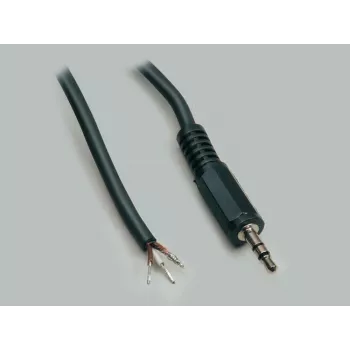 BKL Electronic 1101052 3,5 mm stereo vtič za slušalke, 3-polni, kovina, spajkan priključek, 1 kos