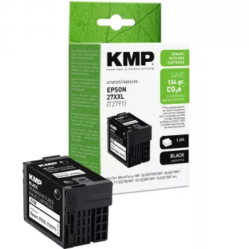 KMP združljiva Epson 27XXL T2791 črna pigmentirana kartuša s črnilom (E186)