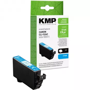 KMP cian kartuša s črnilom združljiva s Canon CLI-526 C (1513,4003)