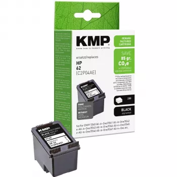 KMP H160 črna združljiva kartuša s črnilom za HP 62 (4 ml, C2P04AE) 1741.4801