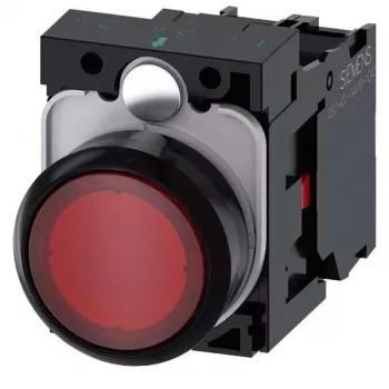 Siemens SIRIUS ACT osvetljeno tipkalo, kompletna enota, plastika, rdeča, 22 mm, 1NO+1NC, 24 V AC/DC LED 3SU1102-0AB20-1CA0