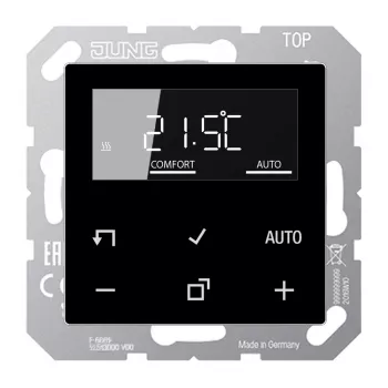 JUNG TRDA1790SW elektronski sobni termostat z zaslonom, črn