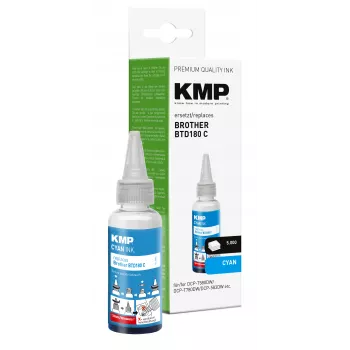 KMP črnilo za ponovno polnjenje cian 50 ml za Brother BTD180C (1555,0003)