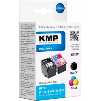 KMP MULTIPACK H135V – paket 2 kartuš s črnilom črna in tri-barvna (alternativa HP 301XL)