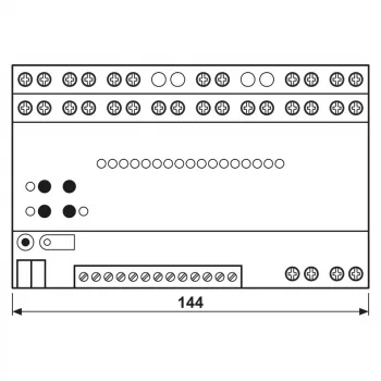 JUNG 2590M1SR KNX Multistation Universal, DIN letev, 8 TE