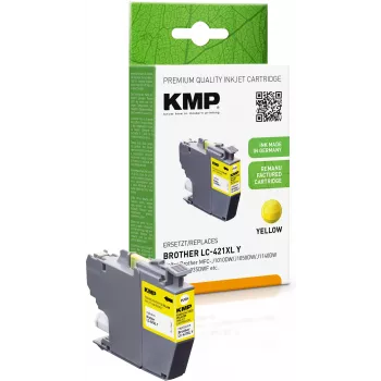 KMP obnovljena rumena kartuša s črnilom za Brother MFC-J1010DW (LC421XLY, 500 strani, 7 ml) 1548,4009
