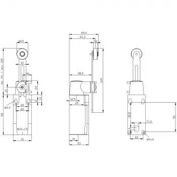 Siemens 3SE52320LK50 pozicijsko stikalo 3SE5232, plastično ohišje