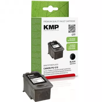 KMP C77 črna združljiva kartuša s črnilom 9 ml za Canon PIXMA MP230 MP237 MP252 MP258 MP270 MP282 MP499 MX350 MX360 MX410 MX420 1511.4001