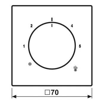 JUNG AL 1749 pokrov za termostat, serija LS, aluminij