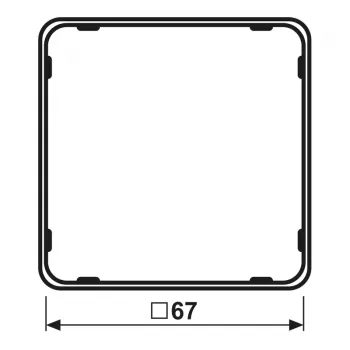 JUNG CDP 81 LG aplikacijski okvir, CD PLUS, termoplast, svetlo siva