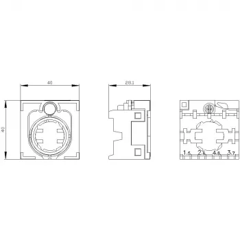 Siemens SIRIUS ACT držalo za 4 upravljalne naprave, 22 mm, črna plastika, vgradnja v čelno ploščo, 3SU1500-0BA10-0AA0