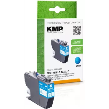 KMP obnovljena cian kartuša s črnilom za Brother LC422XLC (1500 strani)