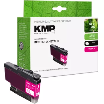 KMP združljiva kartuša s črnilom Brother LC427XLM magenta, visok izkoristek, 1551,4006