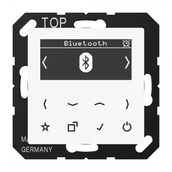 JUNG DAB A BT WW pametni radio DAB+ Bluetooth, serija AS/A, alpsko bela