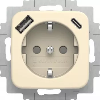 BUSCH-JAEGER vtičnica SCHUKO z USB-A+C, 20 EUCB2USBAC-212 (2CKA002011A6295)
