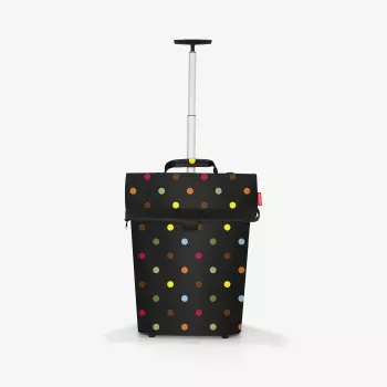 Reisenthel trolley M torba na kolesih, poliester, črna s pikami, mešane barve, 2 kolesi (NT7009)