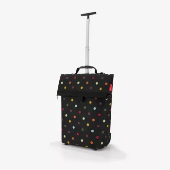 Reisenthel trolley M torba na kolesih, poliester, črna s pikami, mešane barve, 2 kolesi (NT7009)
