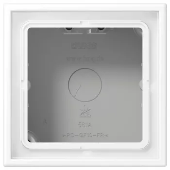 JUNG LS 581 A WWM nadometni pokrov 1-kratni, LS CUBE, duroplast lakiran, snežno bela mat