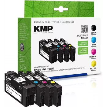 KMP 1637,4005 združljiv multipak kartuš s črnilom za Epson Workforce Pro WF-3720 serijo – črna, cian, magenta, rumena (paket 4) 1638,4005