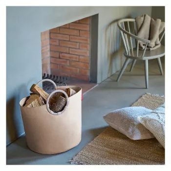 Reisenthel loophome S VR6043 košara za perilo, okrogla, poliester/aluminij, Twist Coffee