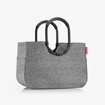 reisenthel loopshopper L nakupovalna košara, Twist Silver, 25 L, aluminijast okvir, poliester, OR7052